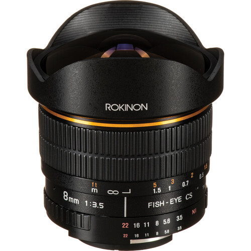 Lente Rokinon 8mm f/3.5 Fisheye para Nikon F