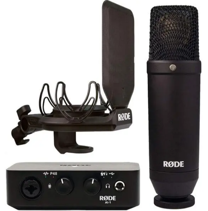 Rode NT1 KIT con interfase de audio AI-1 y soporte de micrófono