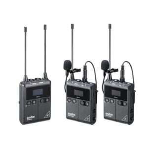 VMICS1 TWO PERSON CAMERA MOUNT WIRELESS OMNI LAVALIER MICROPHONE SYSTEM FOR MIRRORLESS/DSLR CAMERAS