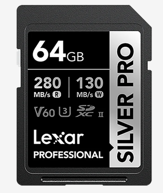 Lexar SD 64GB V60 280mbs