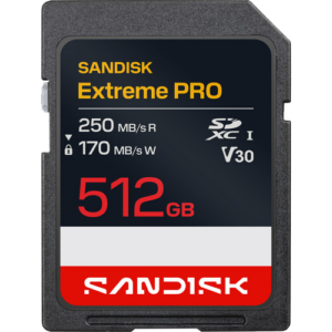 SD Extreme Pro 512GB 250mbs