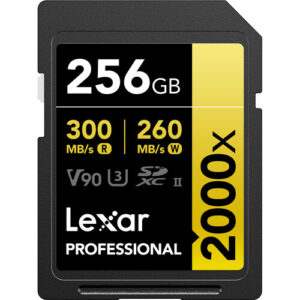 Lexar SD 256GB V90 300mbs