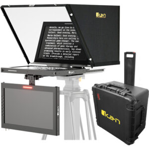 Professional 15" SDI PTZ Widescreen Teleprompter Travel Kit with Talent Monitor MFR #PT415W-PTZ-TM-TK