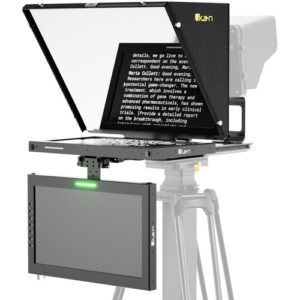 Professional 15" SDI Teleprompter with Widescreen Tally Monitor & Talent Monitor MFR #PT415W-TM