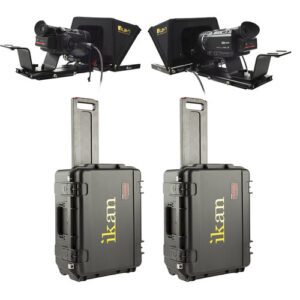 P2P Interview System with 2 x 12" Teleprompters Travel Kit MFR #PT4200-P2P-TK