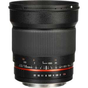 Lente Rokinon 16mm f/2.0 ED AS UMC CS para Canon EF