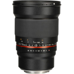 Lente Rokinon 16mm f/2.0 ED AS UMC CS para Canon EF-M