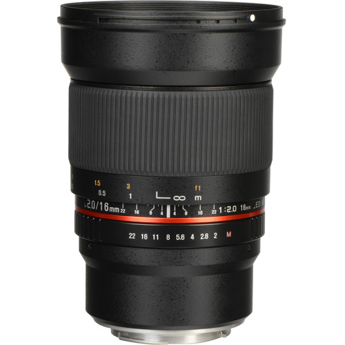 Lente Rokinon 16mm f/2.0 ED AS UMC CS para Canon EF-M