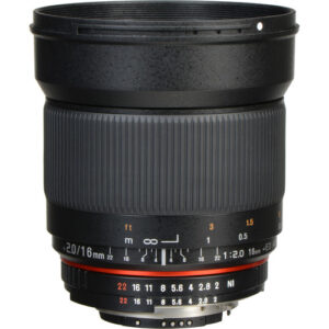 Lente Rokinon 16mm f/2.0 ED AS UMC CS para Nikon F
