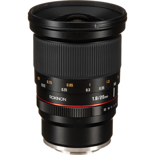 Lente Rokinon 20mm f/1.8 ED AS UMC para Sony E