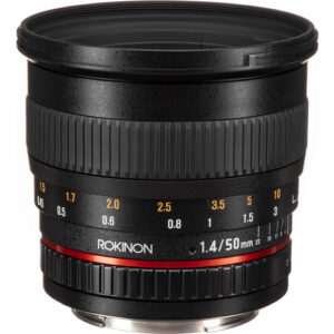 Lente Rokinon 50mm f/1.4 AS IF UMC para Canon EF