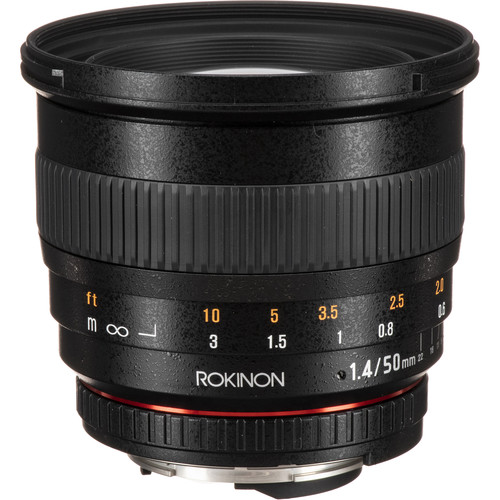 Lente Rokinon 50mm f/1.4 AS IF UMC para Nikon F