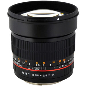 Lente Rokinon 85mm f/1.4 AS IF UMC para Canon EF