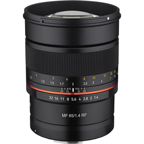 Lente Rokinon 85mm f/1.4 para Canon RF