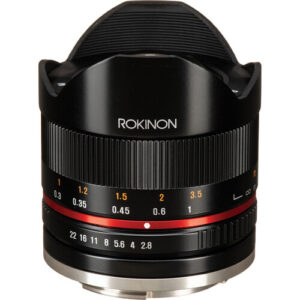 Lente Rokinon 8mm f/2.8 UMC Fisheye II para Canon EF-M