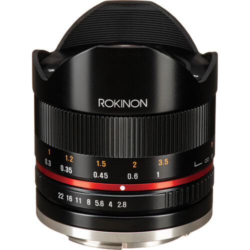 Lente Rokinon 8mm f/2.8 UMC Fisheye II para Canon EF-M