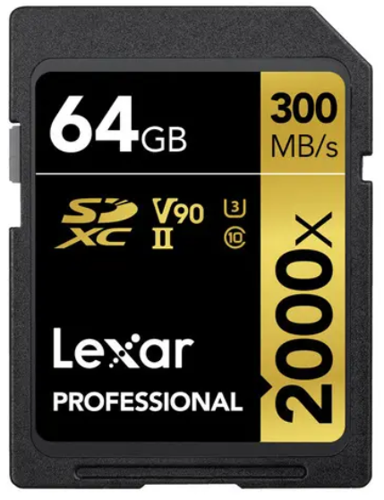 Lexar SD 64GB v90 300mbs