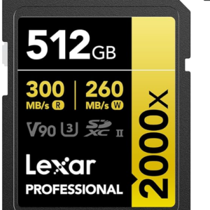 Lexar SD 512GB V90 300mbs